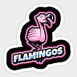 Flamingos Logo with No Background Sticker